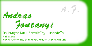 andras fontanyi business card